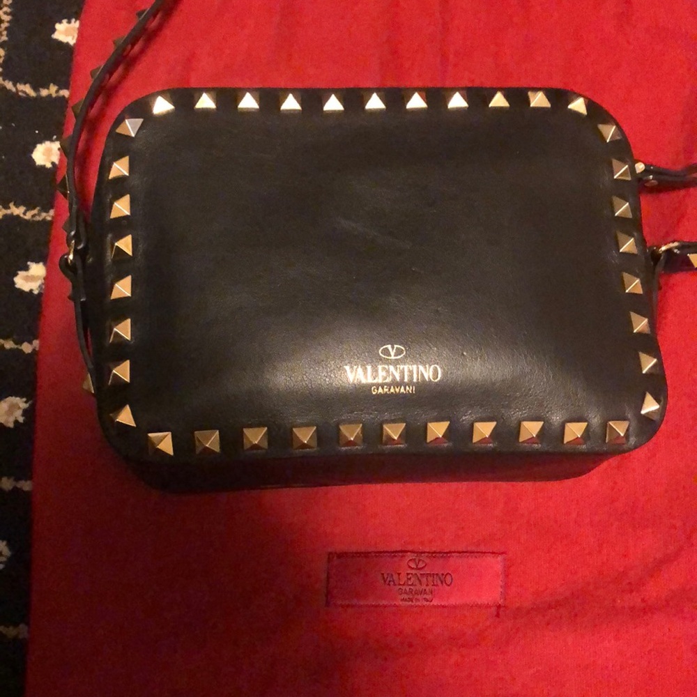 Valentino leather camera crossbody bag